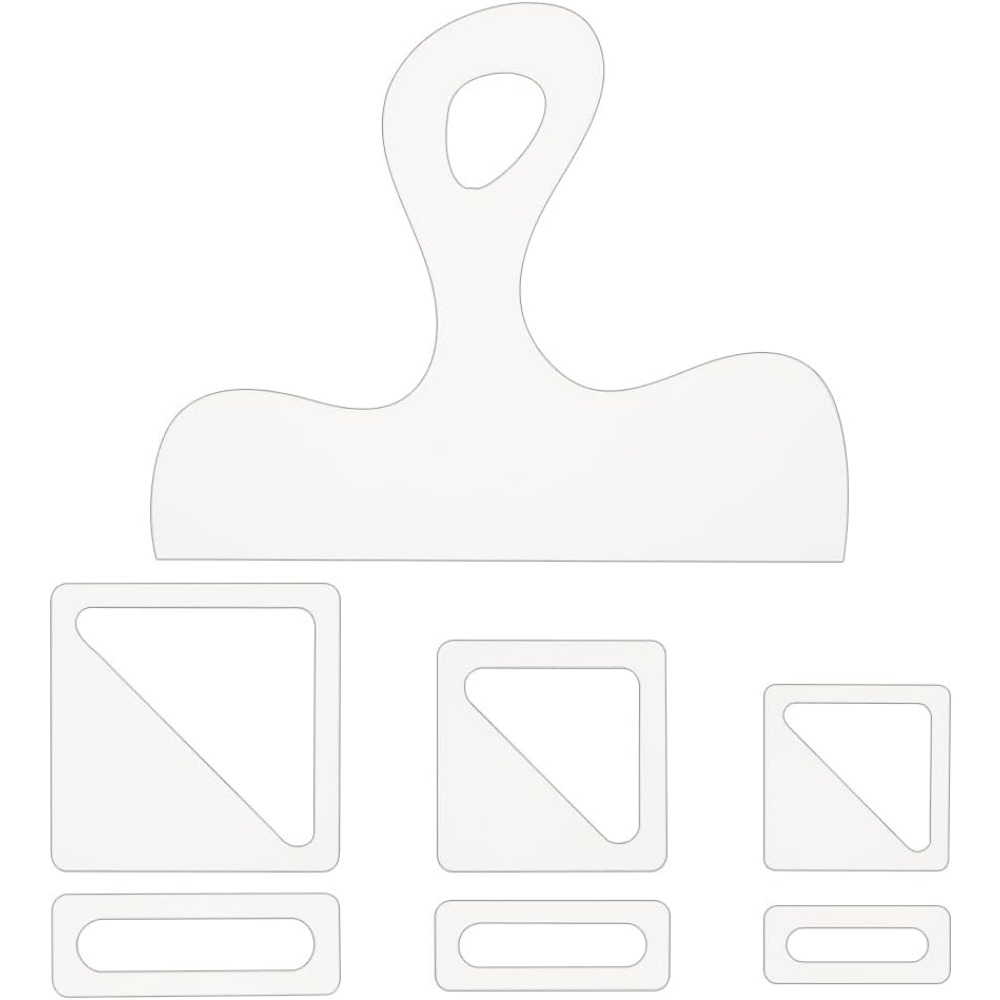 Woodworking Router Templates - 7-delige Charcuterie-sjabloon Acryl handvat Snijplank Router-sjabloon