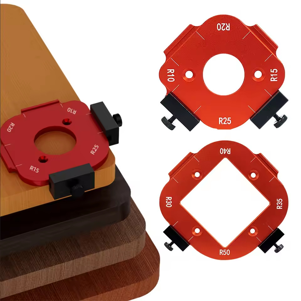 Woodworking Router Templates - 2 stuks aluminiumlegering radius jig-sjablonen -