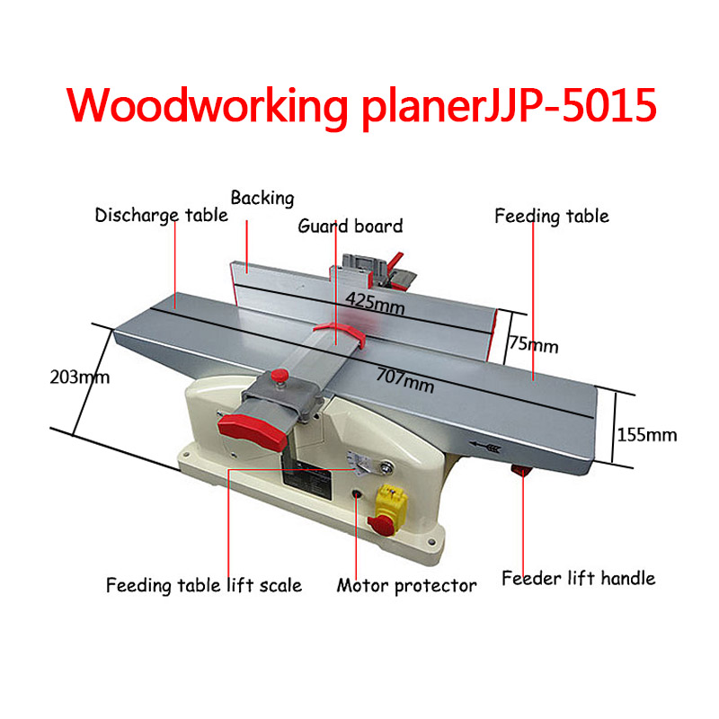 Woodworking Thicknesser - Aluminium aanrechtbladen, krachtige lichte huishoudelijke houtbewerkings