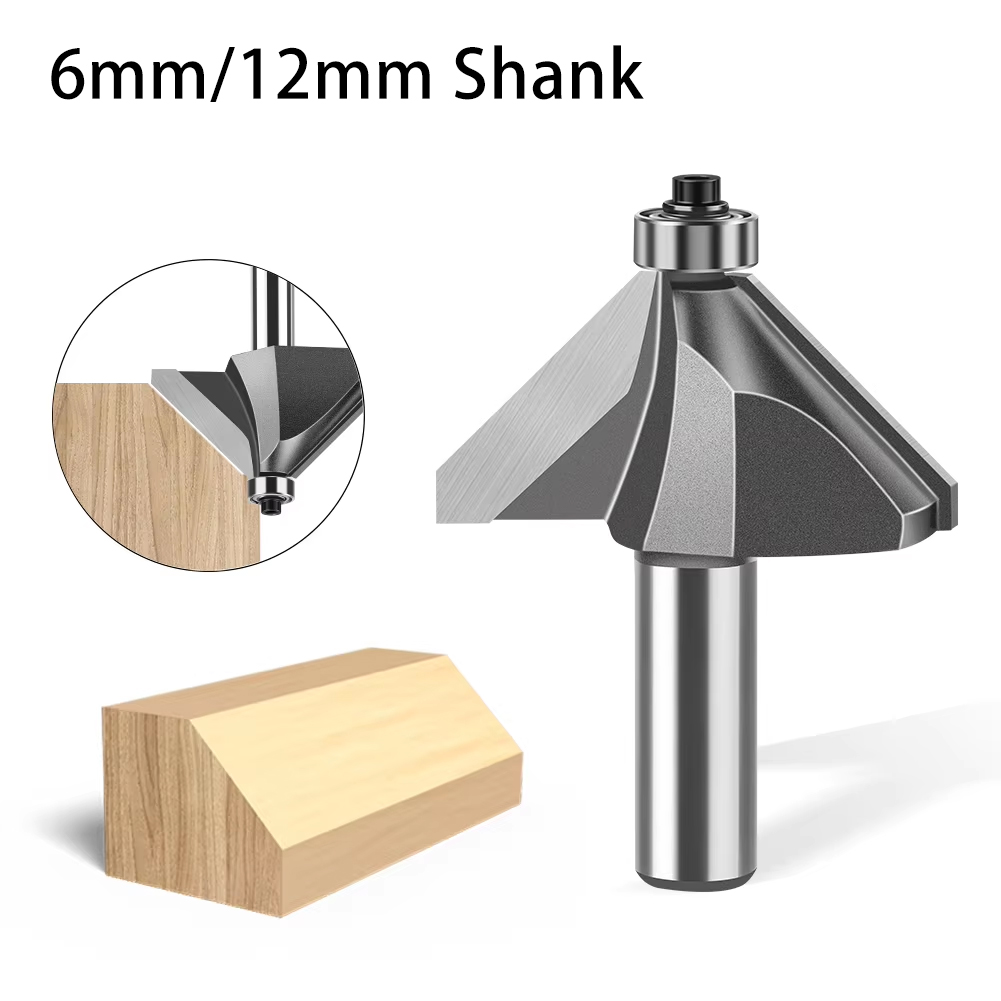 Woodworking Edge Corner Planer - 6mm 12mm Schacht 45 Graden Afgeschuinde