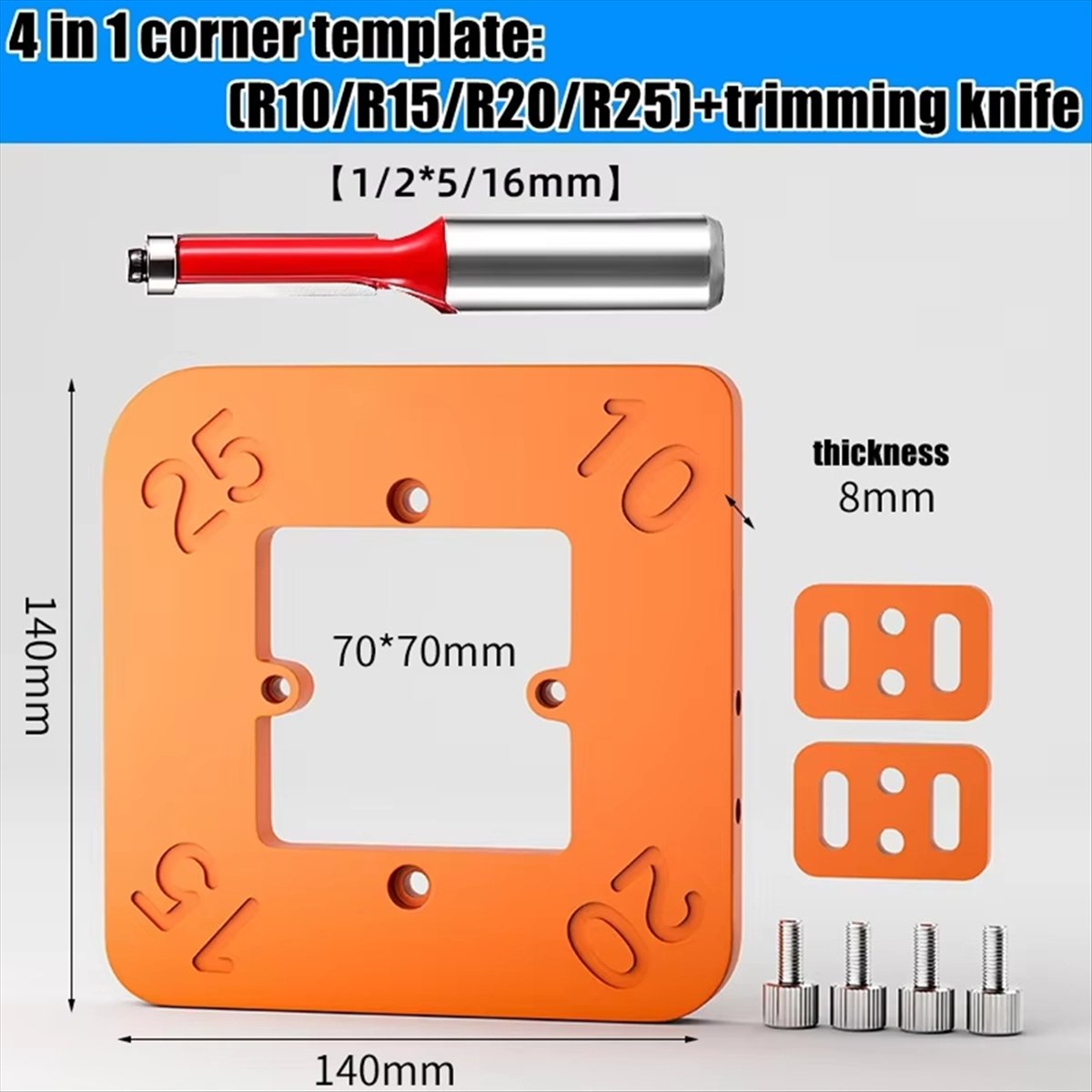 Woodworking Router Templates - 【2723 Populair】Houtbewerkingsrouter Hoekradius-sjablonen Jig Routing Gebogen