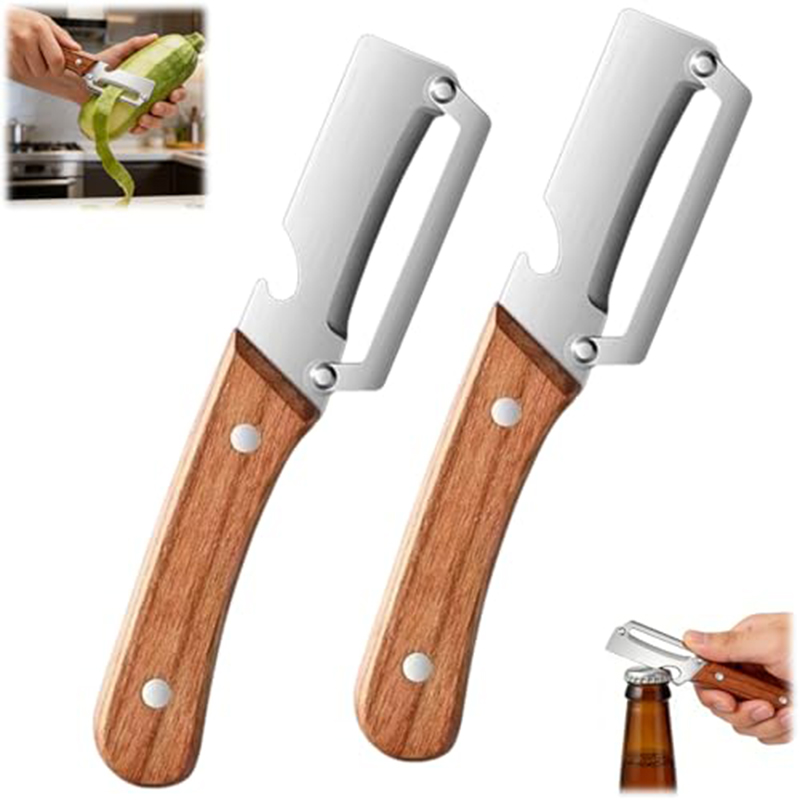 Woodworking Project - Roestvrijstalen keuken schilmesje met houten handvat