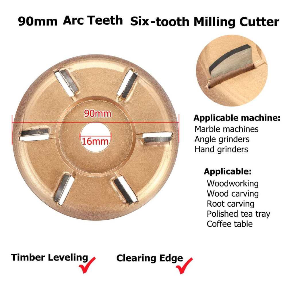 Zes-boog tanden Frees Arc 6T H - Woodworking Edge Corner Planer recensie en prijs