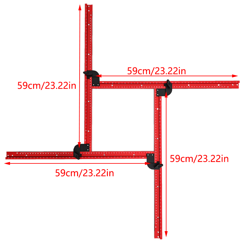 59Cm Verstelbare Vierkante Rou - Woodworking Router Templates recensie en prijs