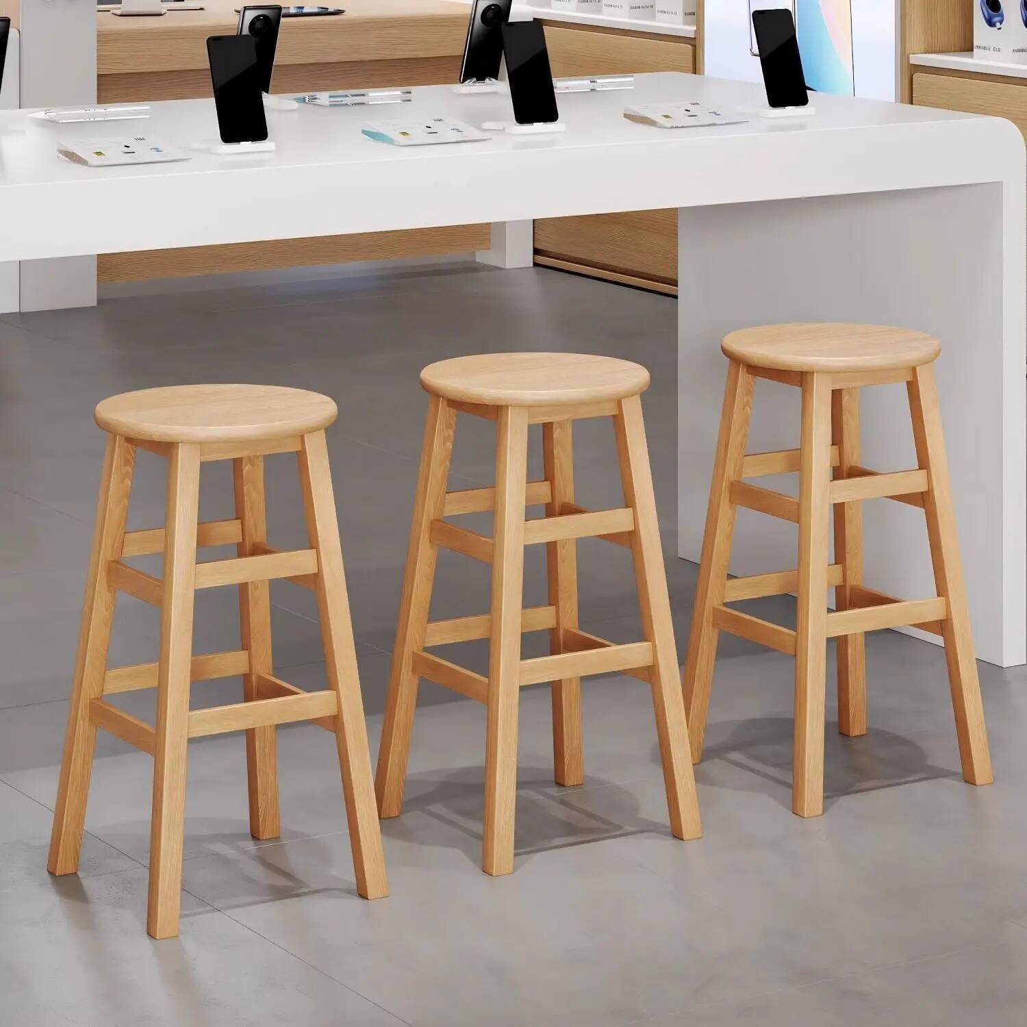 Eenvoudige barkruk Massief hou - Woodworking Desk Chair recensie en prijs